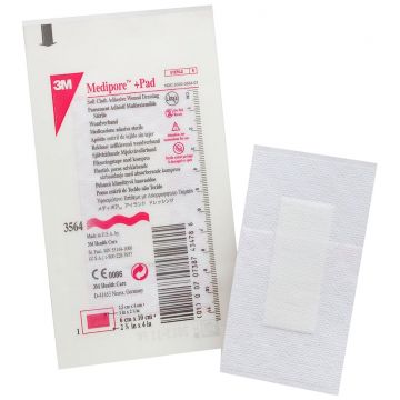 Pansament cu pad central absorbant Medipore+Pad 6x10 cm, 1 bucata, 3M Healthcare