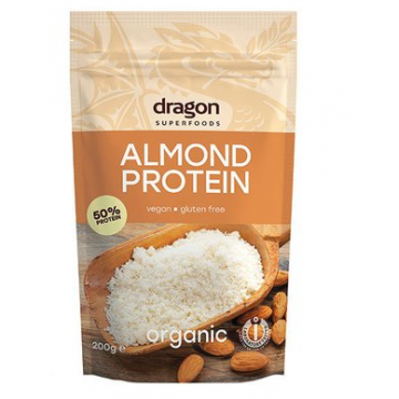 Pudra proteica din migdale raw bio, 200g, Dragon Superfoods