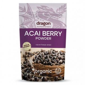 Pulbere acai bio, 75g, Dragon Superfoods