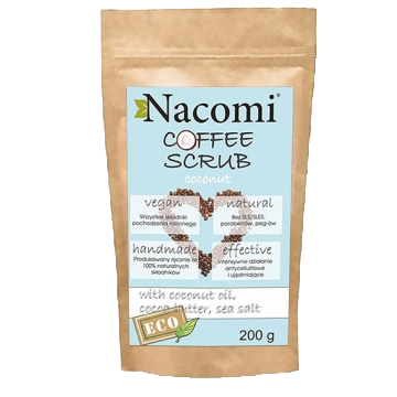 Scrub de corp cu aroma de cafea si cocos, 200g, Nacomi