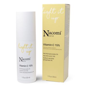 Ser pentru fata antirid cu vitamina C 15% Next Level, 30ml, Nacomi