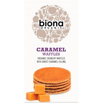 Vafe cu caramel bio, 175g, Biona Organic