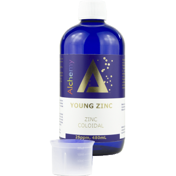 Zinc coloidal Young Zinc 25ppm, 480ml, Alchemy