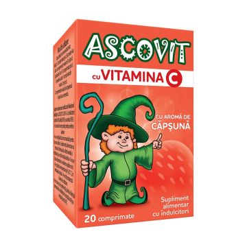 Ascovit 100mg Capsuni 20 comprimate