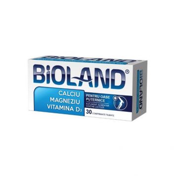 Bioland Calciu Magneziu cu vit.D3 30 comprimate Biofarm