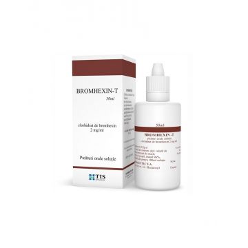 Bromhexin-T 2 mg/ml 50 ml picaturi orale Solutie Tis Farmaceutic