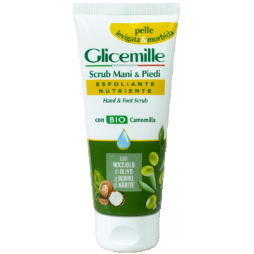 Crema exfolianta cu glicerina si musetel bio pentru maini si picioare, 100ml, Glicemille