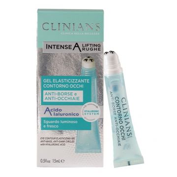 Gel elasticizant anticearcan pentru conturul ochilor cu Acid Hialuronic, 15ml, Clinians