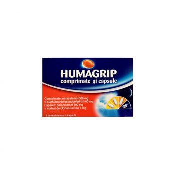 Humagrip Raceala si Gripa 16 comprimate