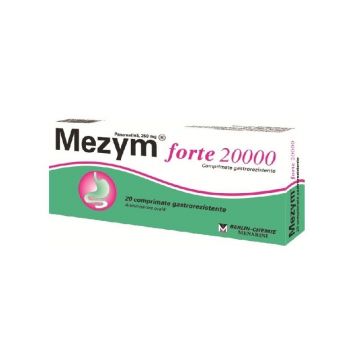 Mezym Forte 20000 250mg x 20 comprimate filmate gastrorezistente