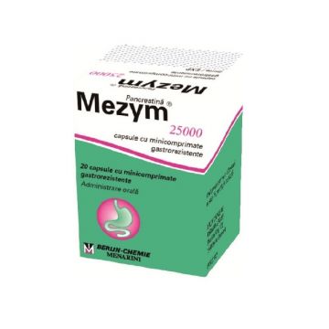 Mezym Forte 25000 x 20 comprimate gastrorezistente