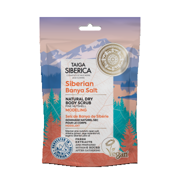 Scrub de corp modelator Taiga Siberica Natural Dry Modelling, 250g, Natura Siberica