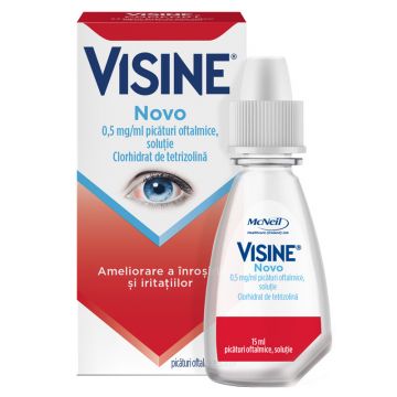 Visine Novo 0,5mg/ml x 15ml picături oftalmice