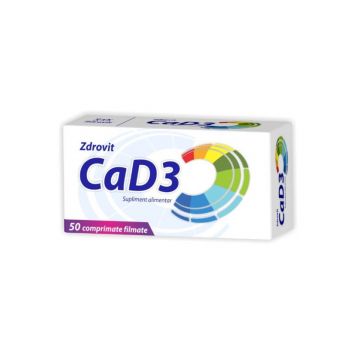 Zdrovit Calciu + vit.D3 x 50 compr. filmate