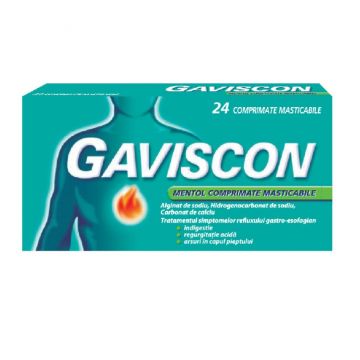 Gaviscon Mentol Comprimate Masticabile 24 cpr