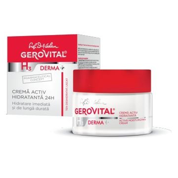 Gerovital H3 Derma+ Crema activ hidratanta 24h 50ml