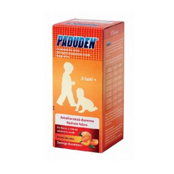 Paduden sirop pentru copii 3 luni + cu aroma de caise 20 mg/ml 100 ml