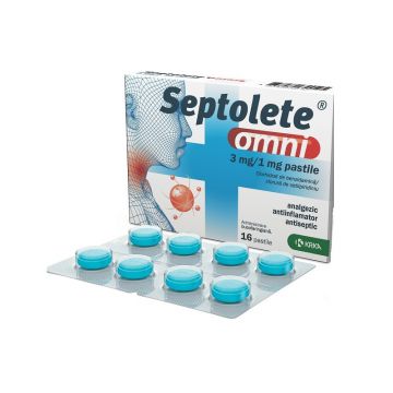 Septolete Omni x 16 pastile de supt