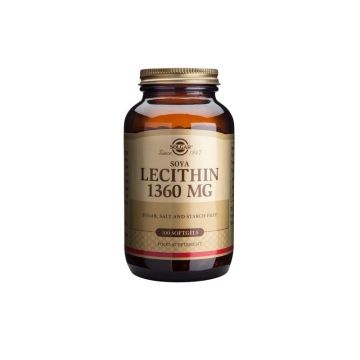 Solgar Lecitina din soia 1360mg x 100 de capsule moi