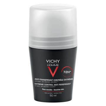 Vichy Homme Deodorant Roll-on antiperspirant 72h Control Extreme pentru barbati 50ml