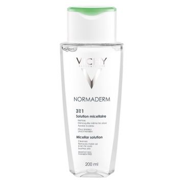 Vichy Normaderm Solutie Micelara 3 in 1 curatare si demachiere ten sensibil 200ml