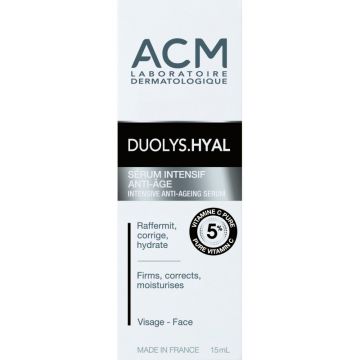 ACM Duolys Hyal Ser Intensiv Anti-îmbătrânire Cu Vitamina C Pură 5% 15 ml