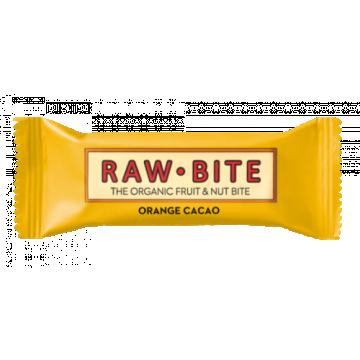 Baton vegan cu cacao si portocale Orange Cacao, 50g, Raw Bite