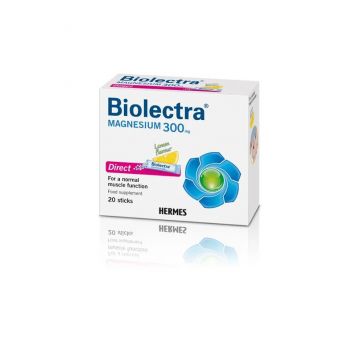 Biolectra Magnesium Direct cu aroma de portocale 300mg x 20plicuri