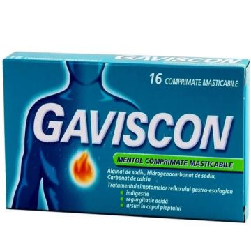 Gaviscon Mentol Comprimate Masticabile x 16cpr