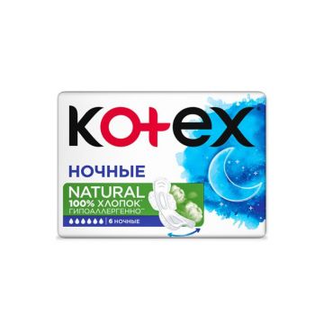 Kotex Tampoane absorbante Natural Night, 6 bucati