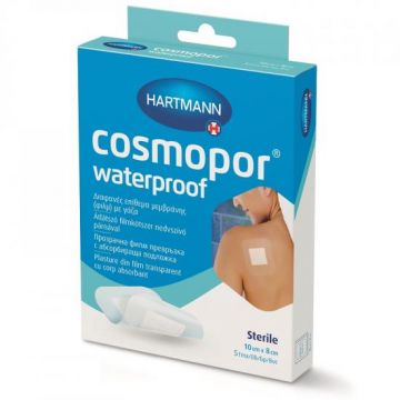 Plasturi sterili Cosmopor Waterproof 10x8cm, 5 bucati, Hartmann