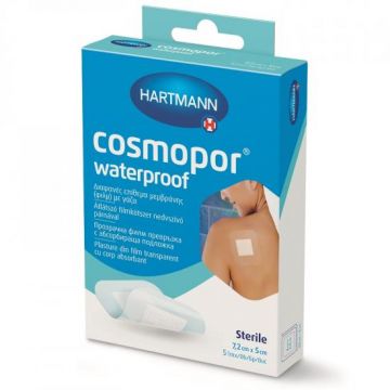 Plasturi sterili Cosmopor Waterproof 7.2x5cm, 5 bucati, Hartmann