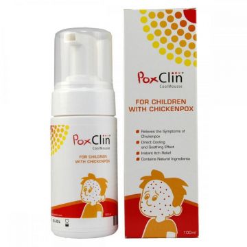 PoxClin Spuma pentru copii cu varsat de vant (varicela) 100 ml