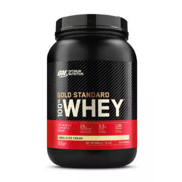 Proteine din zer ON 100% Whey vanilie, 908g, Optimum Nutrition