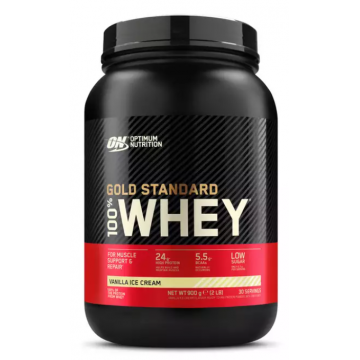 Proteine din zer ON 100% Whey vanilie, 908g, Optimum Nutrition