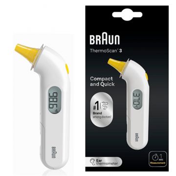 Termometru auricular Thermoscan 3, 1 bucata, Braun
