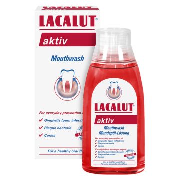 Apa de gura Antiplaque, 300 ml, Lacalut