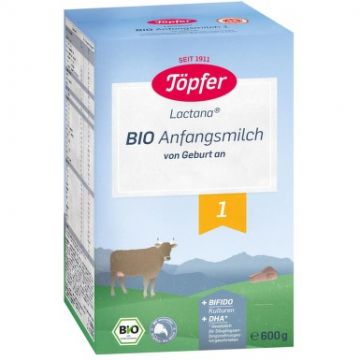Formula lapte praf Bio 1 +0 luni, 600g, Topfer