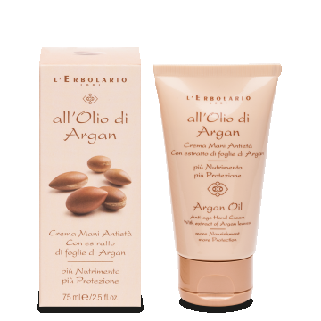 L'Erbolario Crema de maini antird cu ulei de argan, 75ml