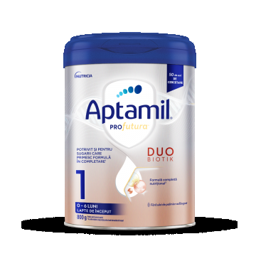 Lapte de inceput 0-6 luni PRO Futura DUO-BIOTIK 1, 800g, Aptamil