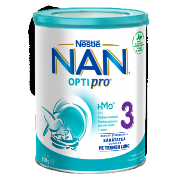 Lapte praf Nan 3 Optipro, incepand de la 12 luni, 800g, Nestle