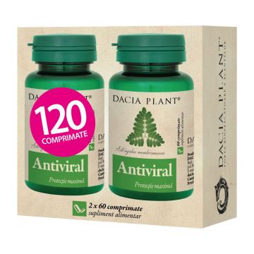 Pachet Antiviral 1+1 Gratuit, 2 x 60 comprimate, Dacia Plant