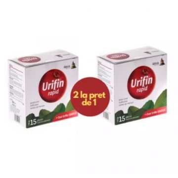 Urifin Rapid 15 Plicuri + ceai Urifin pachet 20 plicuri Gratuit 2 la pret de 1, Alevia