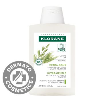 Sampon cu lapte de ovaz pentru utilizare frecventa, 200 ml, Klorane