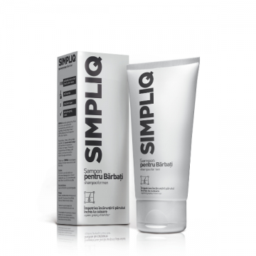 Simpliq sampon impotriva incaruntirii parului inchis la culoare, 150ml, Aflofarm