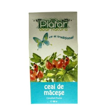 Ceai de fructe de macese tocate, 80g, Plafar