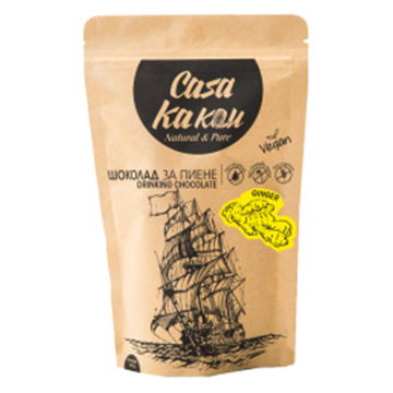 Ciocolata de baut cu ghimbir 70%, 24g, Casa Kakau