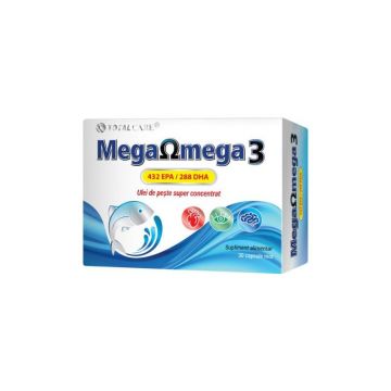 Cosmopharm Mega Omega 3 Ulei De Peste Super Concentrat, 30 capsule