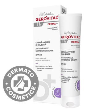 Crema antirid emolienta SPF30 H3 Derma+, 30ml, Gerovital