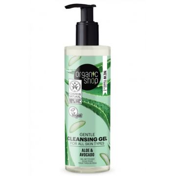 Gel de curatare pentru fata Avocado & Aloe, 200ml, Organic Shop